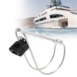 Tbest Boat Lifebuoys Bracket, Lifebuoy Horseshoe Holder Any Angle Adjustment Facial Polishing Metallic Life Ring Holder for Boat Marine Hardware
