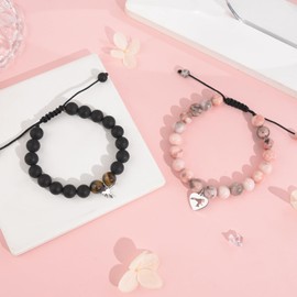 CheersLife Mother Son Bracelet Mother Son Gifts Dinosaur Matching Bracelet for Women Boys Mum Son Back to School Birthday Gifts for Son Mum Adjustable Mommy and Me Bracelets To My Son Wish Jewellry