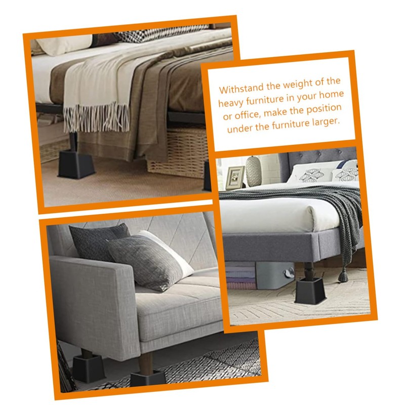 iplusmile 4pcs Furniture Risers Bed Leg Pads for Sofa Chair