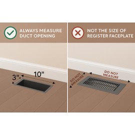 3x10 Metal Floor Vent Drop In - Classic Custom Flush Floor Register, Heavy Duty Metal Air Grille Register - Khan Supply CO