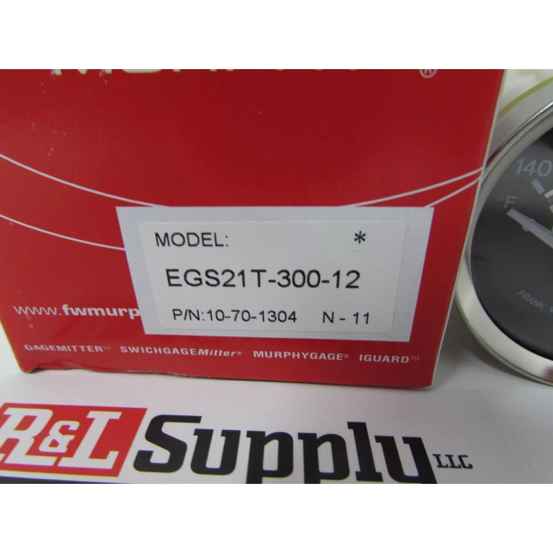 Murphy Switch NEW MURPHY 300 DEGREE ELECTRIC TEMPERATURE GAUGE EGS21T-300-12