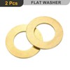 sourcing map M27 Flat Washer, 2 Pcs Brass Ring Flat