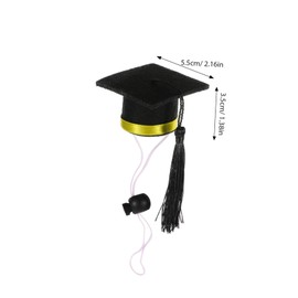 Mobestech Hamster Hat with Tassel Mini Graduation Cap for Small Pets Headgear for Guinea Pigs Chinchillas Mice for Birthdays Graduation Parties