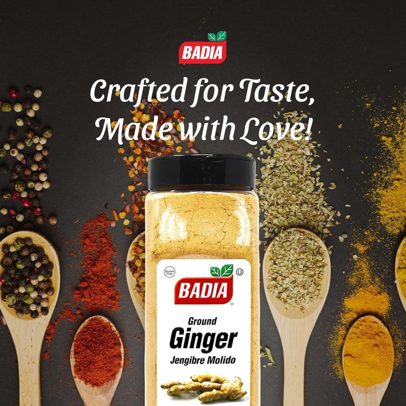 Badia Ground Ginger Powder, 12 oz - Fresh, Aromatic, Ground