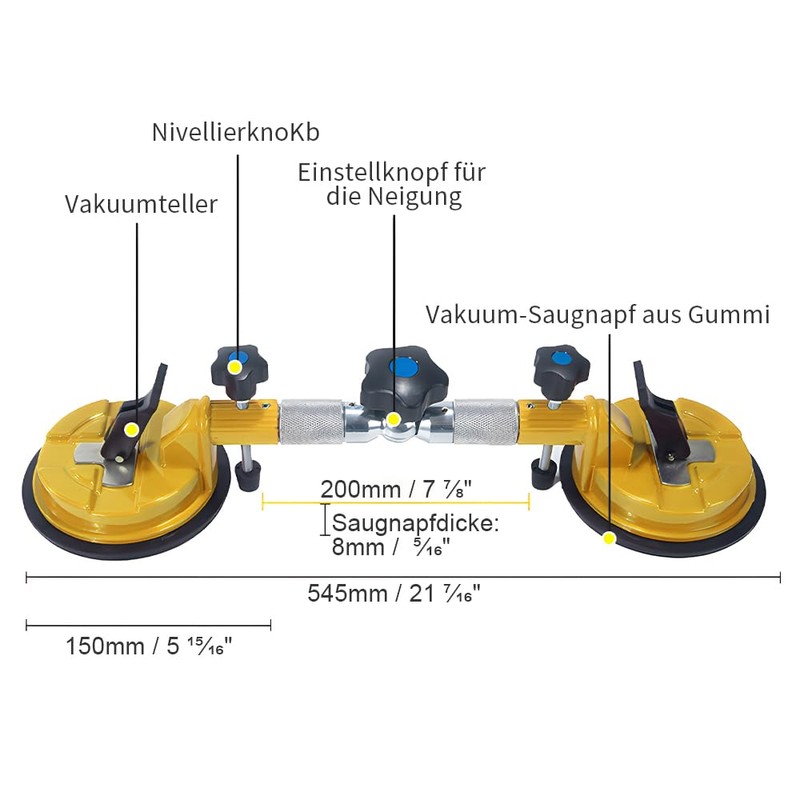 BAUSATZ 2 PCS 6 inch Seamless Seam Setter with Vacuum
