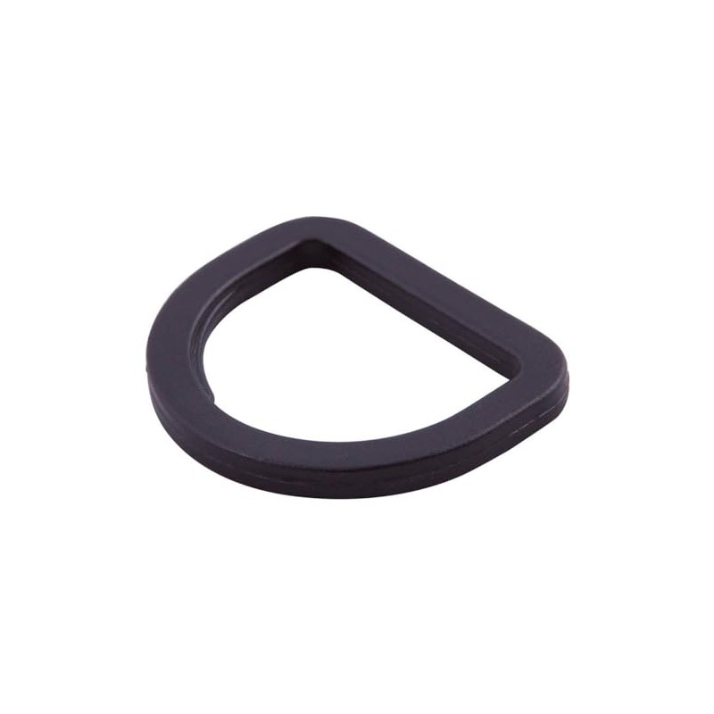 TentSpares - Universal 25mm Black Plastic D Rings, Plastic D