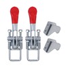 2PCS Adjustable Toggle Clamp Set Adjustable Latch U Bolt Self-Lock