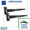 IRONTITE® 1 Pair Black T Hinges 250mm (10”), Gate Hinges