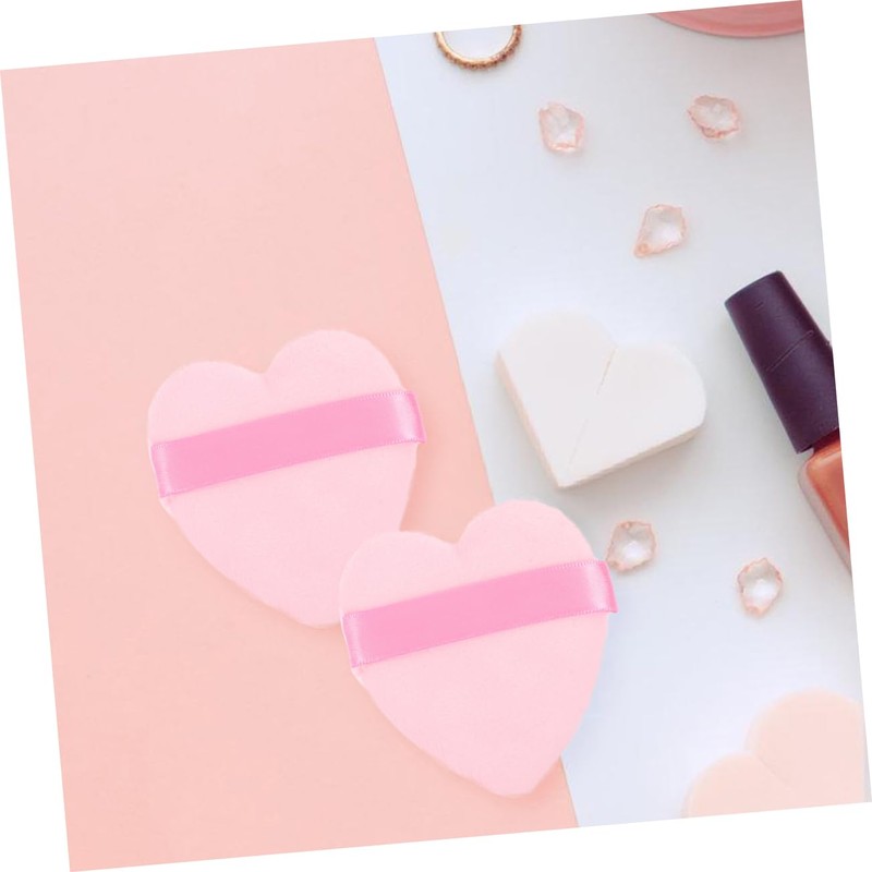 Minkissy Heart Shaped Makeup 50pcs Face for Powder Gentle and