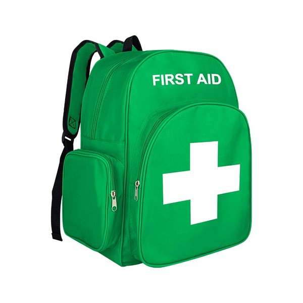 Jipemtra Rote Notfalltasche Erste-Hilfe-Rucksack leere medizinische Erste-Hilfe-Tasche Behandlung Ersthelfer Traumatasche für Wandern Outdoor Reisen Camping Kita (LS)