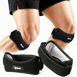 IPOW- “2 Pack XXL Tallas Grandes Alivio del Dolor de Rodilla y Estabilizador de Rótula Rodillera Rodillera Soporte para Senderismo, Así