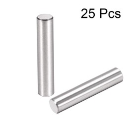 sourcing map 25Pcs 6mm X 30mm Dowel Pin 304 Stainless Steel Cylindrical Shelf Support Pin Fasten Elements Silver Tone