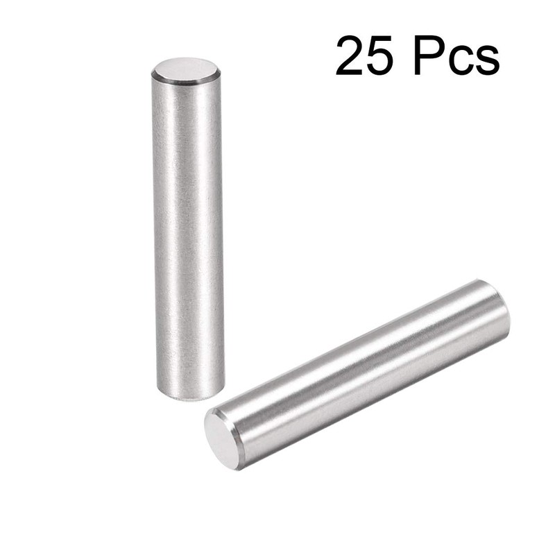 sourcing map 25Pcs 6mm X 30mm Dowel Pin 304 Stainless