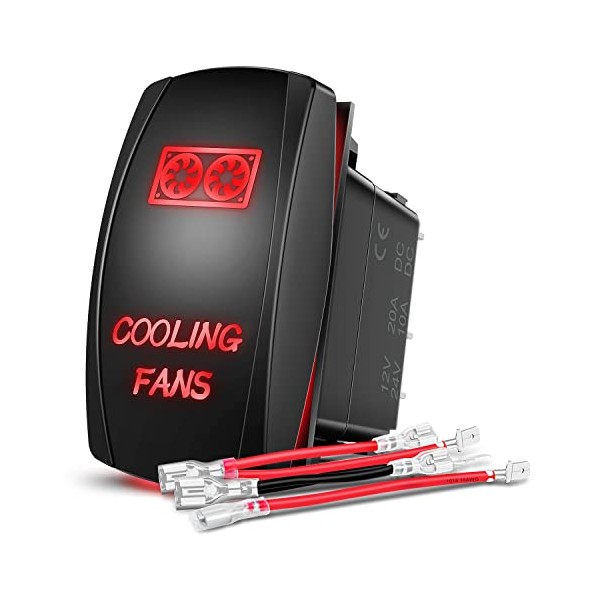 Nilight Nilight Cooling Fans Rocker Switch Led Light Bar 5Pin