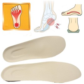 Foot Care Goods.COM Healthy Insole for Plantar Fasciitis Relief from Plantar Fasciitis Pressure Reducing Area, 2 Arch Pads Outside and Inside Protect Foot Skeleton(Women's L(24.0-25.0cm))