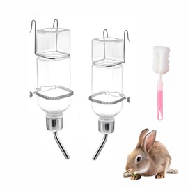 Trinkflasche Kaninchen, Hamster Trinkflasche, Winterfest Trinkflasche Meerschweinchen Mit Halterung, Hasen Zubehör Kaninchen Tränke Trinkflasche Nagertränke Für Chinchilla Eichhörnchen, 180ml+350ml