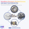 200Pcs Set Screw Assortment Kit, Stainless Steel Hex Allen Head