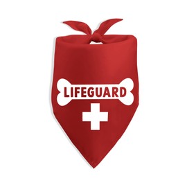 Funny Cute Lifeguard Pet Red Dog Bandana Lifeguard Accessories Bandana for Puppy Dog Beach Dog Accessories Bandana Pet Scarf Photo Prop Accessories for Pet Dog Lovers Owner Gift