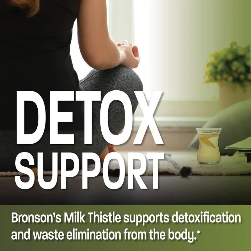 Milk Thistle 1000 Mg Bronson 120 Capsulas Sabor Neutro