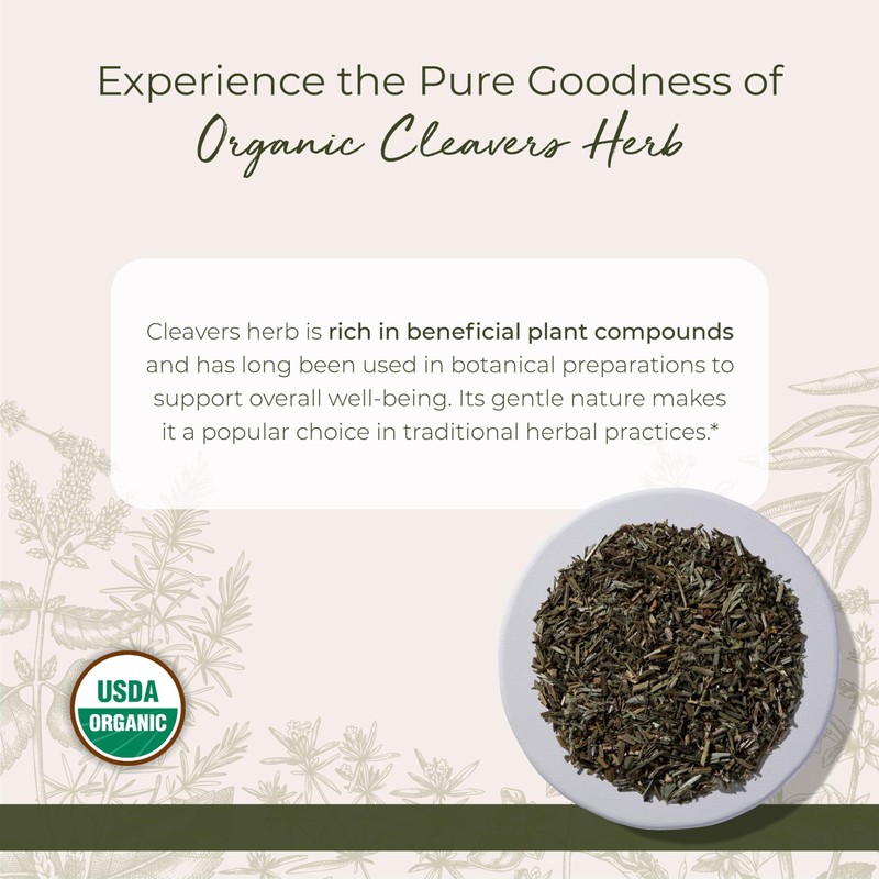 Starwest Botanicals Cleavers Herb Organic - Dried Loose Leaf Herb