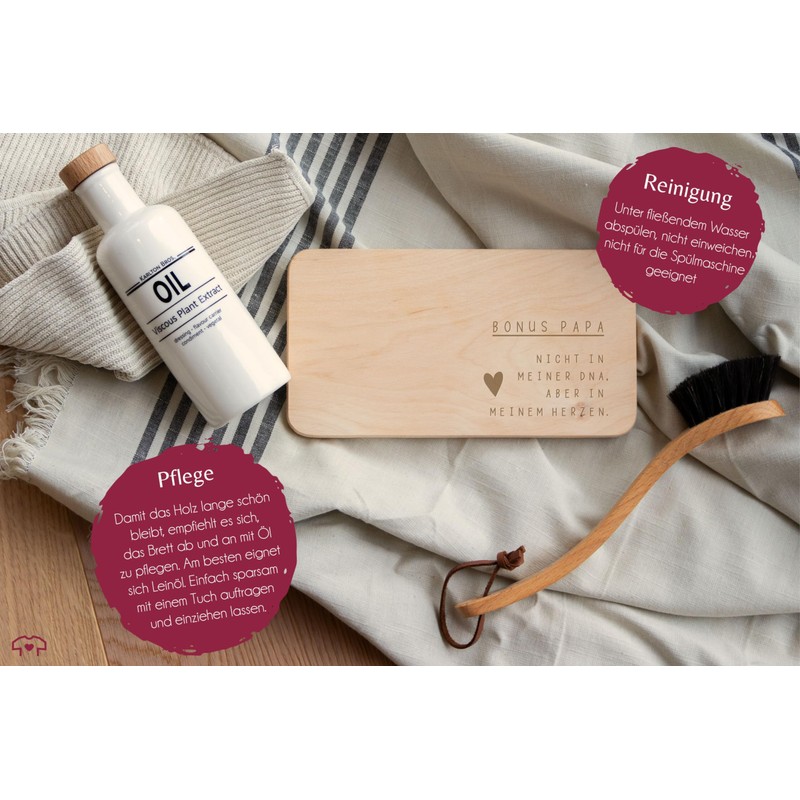 Breakfast Board Natural Wood – Breakfast Board – Bonus Dad