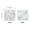 PATIKIL 1pcs White Square Coasters, FR-4 Material, Drink Coaster