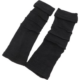 GURU SHOP Cotton Fine Knit Hand Warmers with Overlock, Men/Women, Pink, Cotton, Size: One Size, black