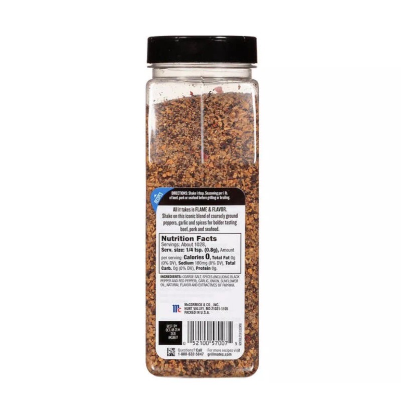 McCormick Grill Mates Montreal Steak Seasoning 29oz -