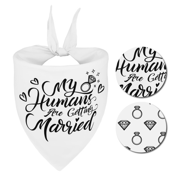 Raisingwell Engagement Gift for Couples Dog Bandana, My Humans are