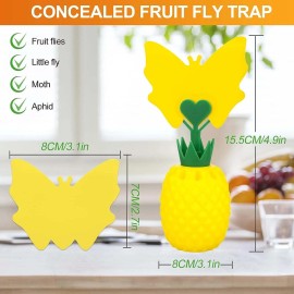 Paddsun 2X Fruit Fly Traps with Sticky Pads  For Plant Indoor Outdoor Yellow Gnat Sticky