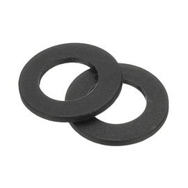 MECCANIXITY Nylon Flat Washers, M8 x 8mm ID x 14mm OD Round Flat Plain Washer Plastic Gasket Fastener for Household Faucet Pipe Water Hose, Black, Pack of 100