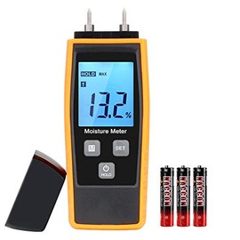 Wood Moisture Meter with Backlight, Digital Moisture Detector Meter Tester for Firewood Moisture Cement Mortar, Humidity Damp Meter for Wood, Timber Water Content Detector