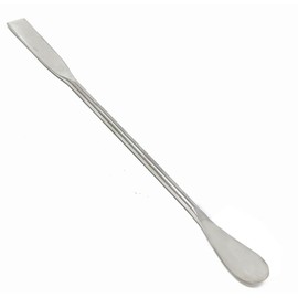 A2Z - Makeup Spatula Tool - Professional Beauty Stainless Steel Cosmetics Mixer Long Metal Spatula Depotting, Scraping, Mixing Makeup & Skincare Tools - For Makeup Artists (SQUARE & SPOON)