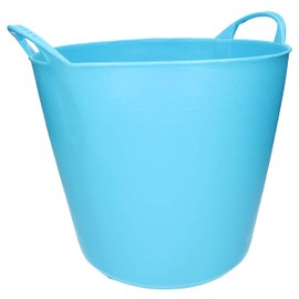 KOTARBAU® Elastic Rubber Trough 26L Turquoise Fluo with Carry Handles Universal Flexible Garden Basket