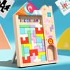 PrfcNL Wooden Multifunctional Tetris - Wooden Tetris Puzzle for Improving