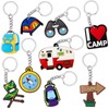 Sasylvia 72 Pcs Camp Party Favors Keychain 9 Styles Happy