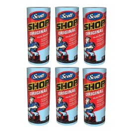 Scott Shop 6 Pzas Toalla Multiusos Scott Shop Original Rollo Azul