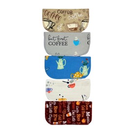 1 Ply Printed Flannel 8x8 Inches Little Wipes Set of 5 Coffee Break- Proudly Made in the USA!