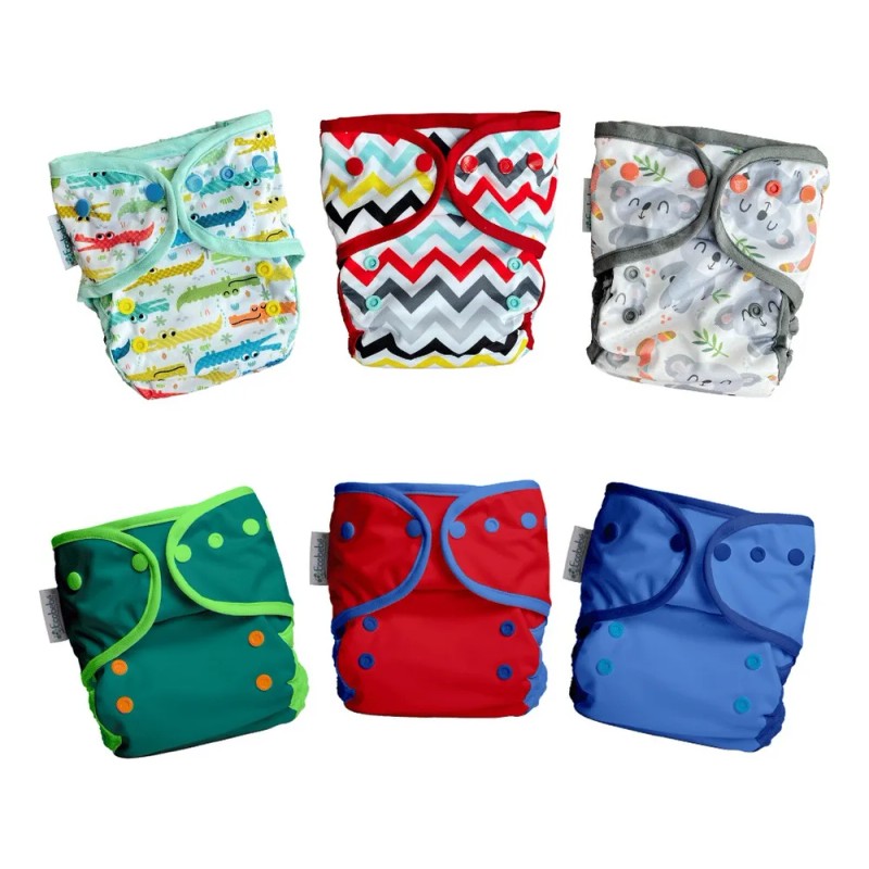 Pañales Ecológicos De Tela Ecobebe | 6 Pack (elije Modelos)