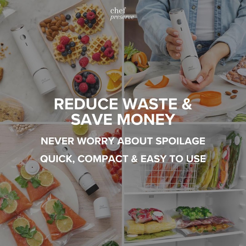 Chef Preserve Compact Vacuum Sealer for Food (Vacuum Sealer Machine