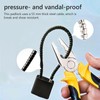 Pack of 2 Cable Lock with Key, Robust Padlock with