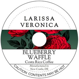 Blueberry Waffle Costa Rica Coffee (Single Serve K-Cup Pods) (Gourmet, Naturally Flavored, Whole Coffee Beans) (12 pods, ZIN: 577983)
