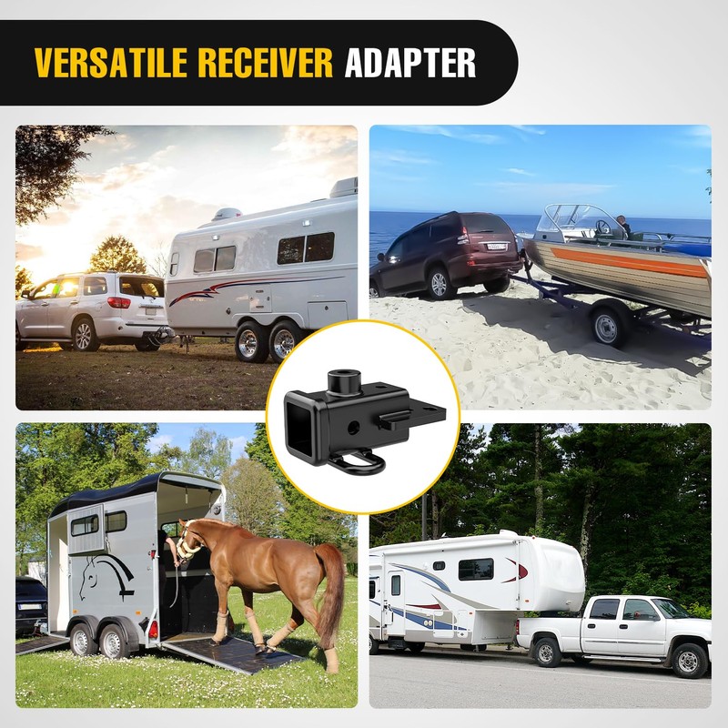 Nilight 2 Inch Rear Trailer Hitch Receiver Class 3 Tow