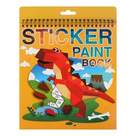 AEAHALY Dinosaur Crafts for Kids Ages 4-8 Sticker Paint Books, Sticker Book for Kids Ages 4-8 Boys and Girls Birthday Gifts Party Favor, Travel Activity Book Set for Learning