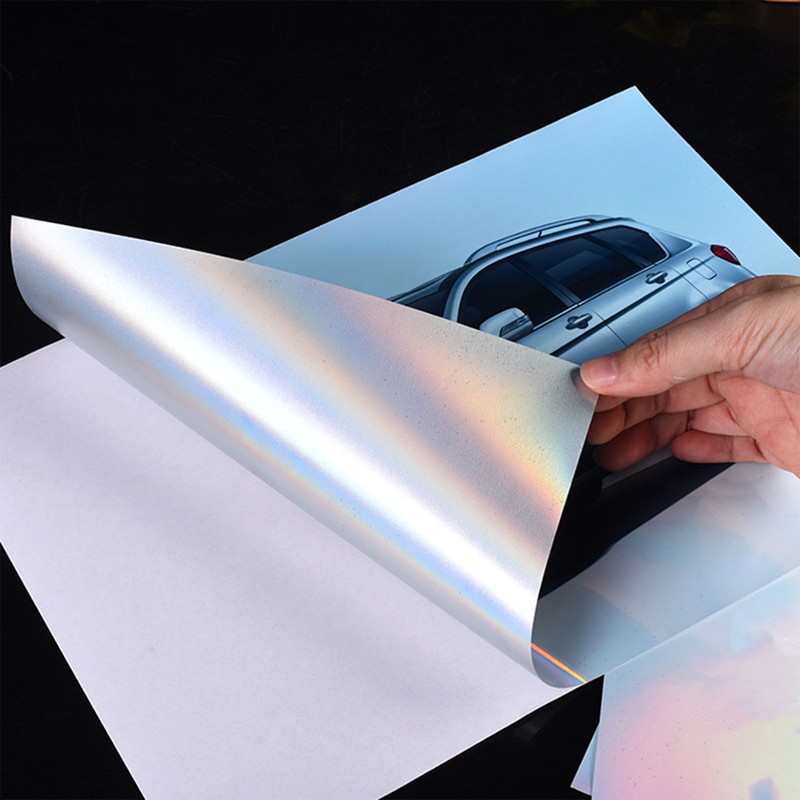 20Pcs Printable Holographic Sticker Paper A4 Dries Quickly Waterproof PET