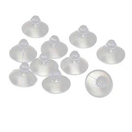 bnafes 18mm/0.7" Furniture Desk Glass Transparent Anti-Collision Suction Cups Sucker Hanger Pads for Glass Plastic Without Hooks, Pack of 10