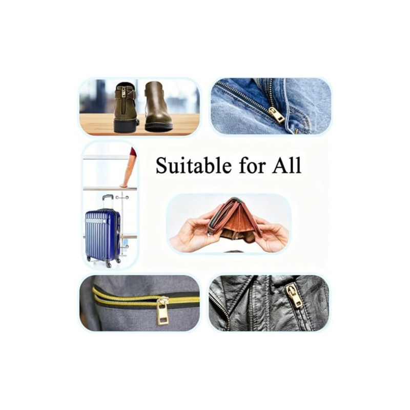Zipper Pull Replacement,6 Pcs Metal Zipper Repair Tab for Luggage