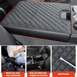 ANMOSVO - Funda de consola central para Chevy Silverado/GMC Sierra/Tahoe Yukon Suburban 2007-2013, resistente a los arañazos, funda de consola media de vinilo de piel (solo asiento de salto)