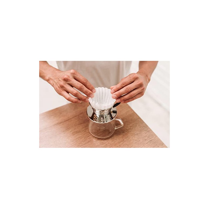 Kalita Wave Series KWF-155#22213 Coffee Filters, White, For 1-2 People,
