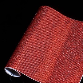 Bling Red Rhinestone Sheets Self Adhesive, 9.4x15.8 Inch